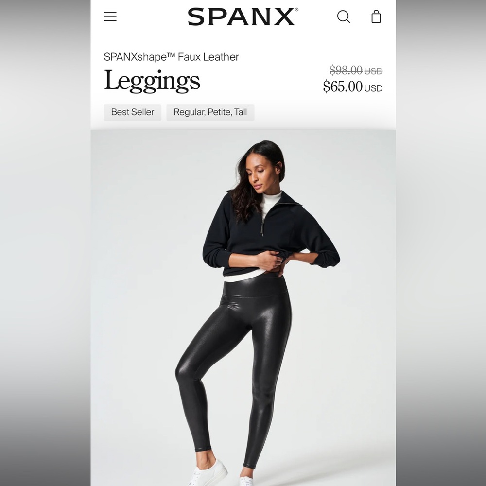 SPANX Faux Leather Leggings